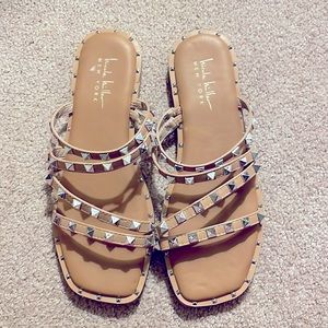 Nicole Miller Studded Strappy Sandals